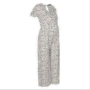 Polka Dot Maternity Romper